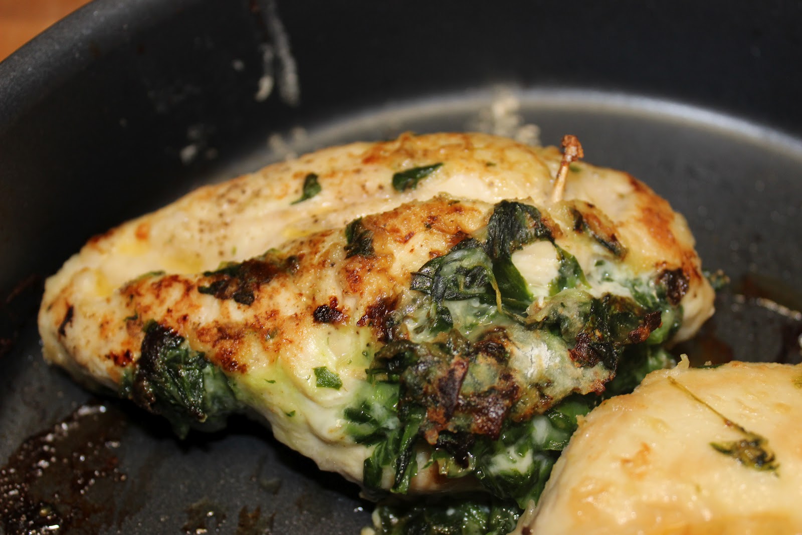 The Cookbook Project Spinach and Cheese Stuffed Chicken